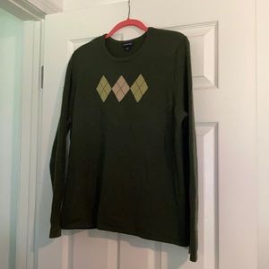 Lands End Argyle Cashmere Sweater
